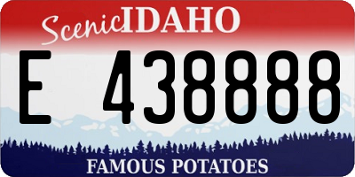 ID license plate E438888