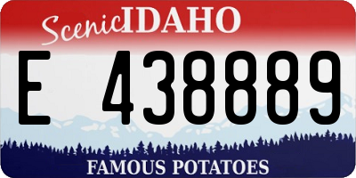 ID license plate E438889