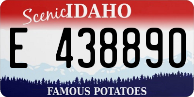 ID license plate E438890