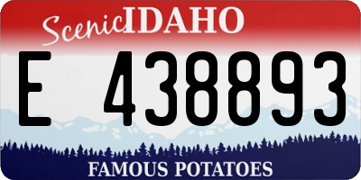 ID license plate E438893