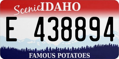 ID license plate E438894
