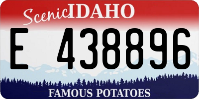 ID license plate E438896