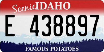 ID license plate E438897