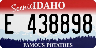 ID license plate E438898