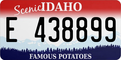 ID license plate E438899