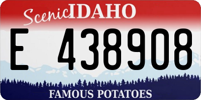 ID license plate E438908