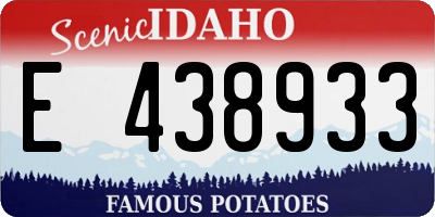 ID license plate E438933