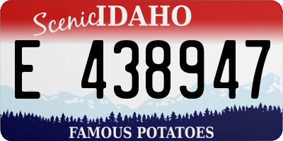 ID license plate E438947