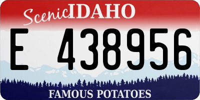 ID license plate E438956
