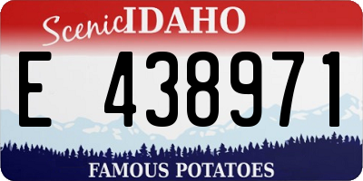 ID license plate E438971