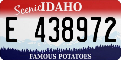 ID license plate E438972