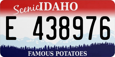 ID license plate E438976