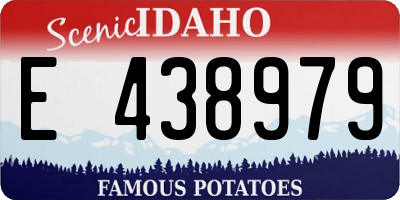 ID license plate E438979