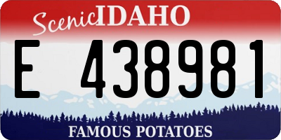 ID license plate E438981