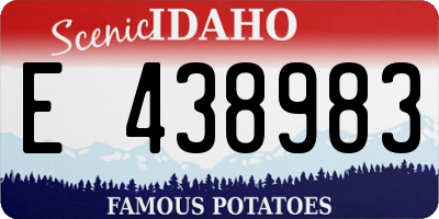 ID license plate E438983