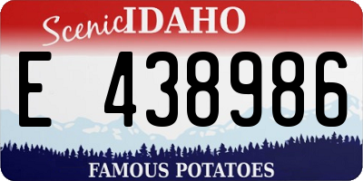 ID license plate E438986