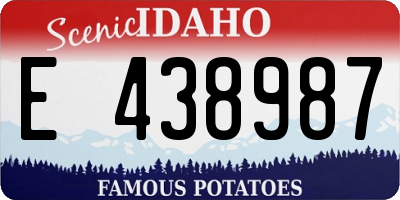 ID license plate E438987