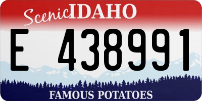 ID license plate E438991