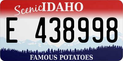 ID license plate E438998