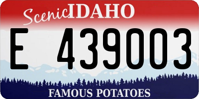 ID license plate E439003