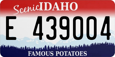 ID license plate E439004