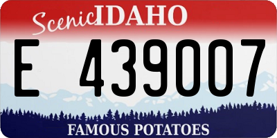 ID license plate E439007