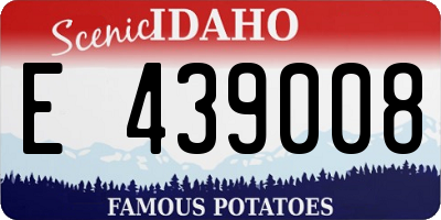 ID license plate E439008