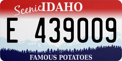 ID license plate E439009
