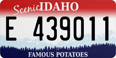 ID license plate E439011