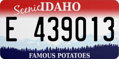 ID license plate E439013