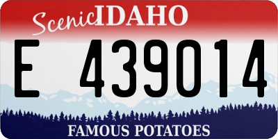ID license plate E439014