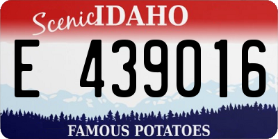 ID license plate E439016