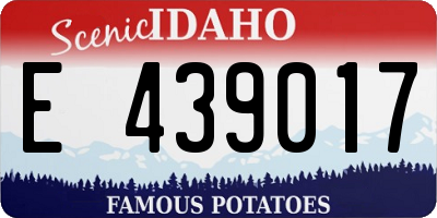 ID license plate E439017