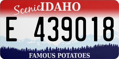 ID license plate E439018