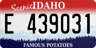 ID license plate E439031