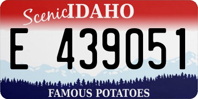 ID license plate E439051