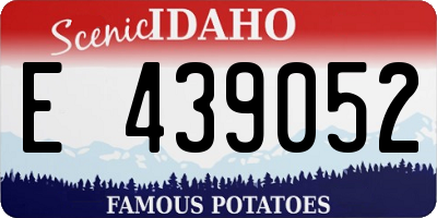 ID license plate E439052