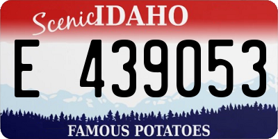ID license plate E439053