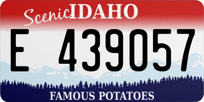 ID license plate E439057