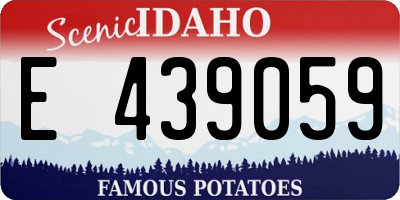 ID license plate E439059