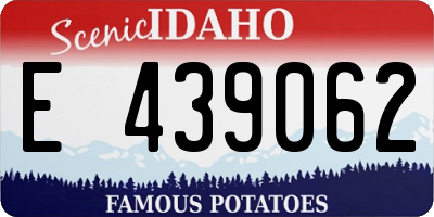 ID license plate E439062