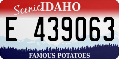 ID license plate E439063