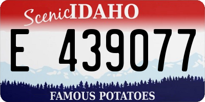 ID license plate E439077