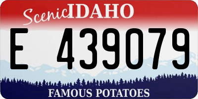 ID license plate E439079