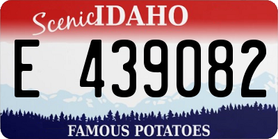 ID license plate E439082