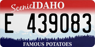 ID license plate E439083