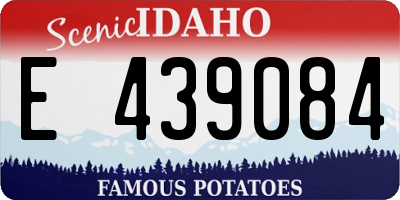 ID license plate E439084