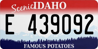 ID license plate E439092