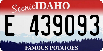 ID license plate E439093