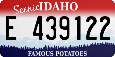ID license plate E439122